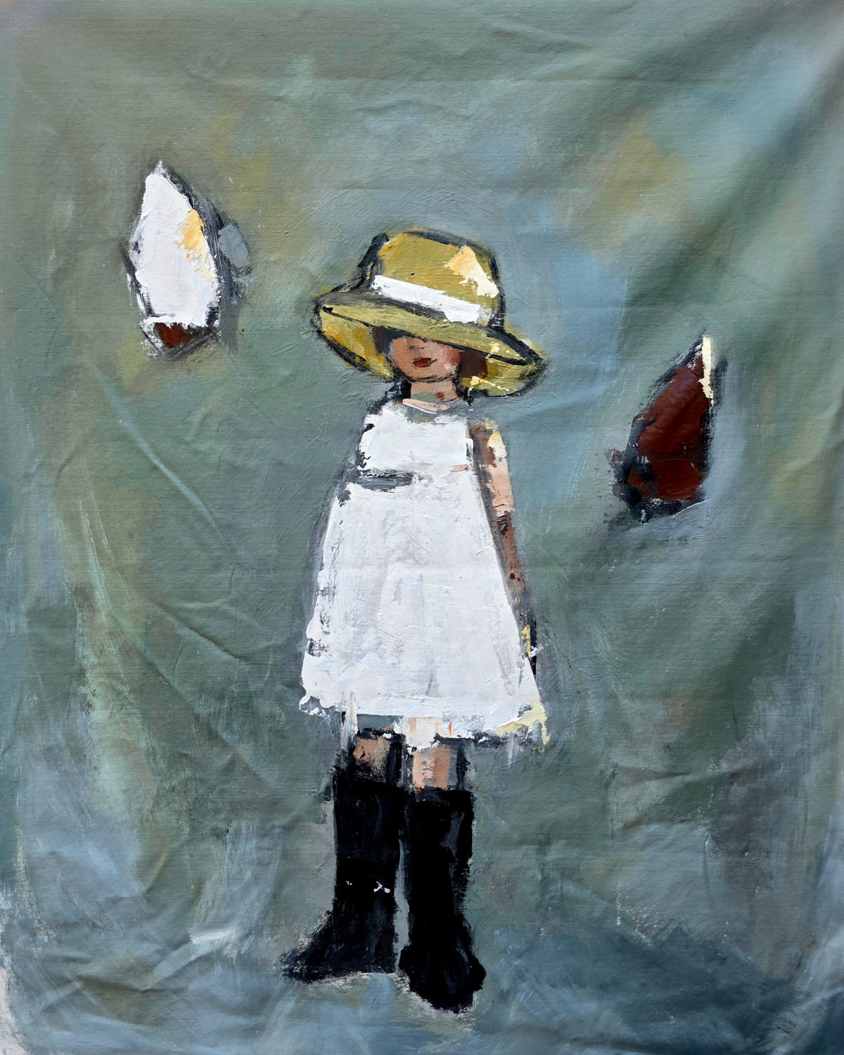 Girl and Chooks