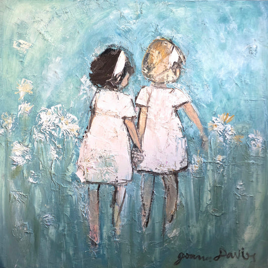 Two Girls, blue