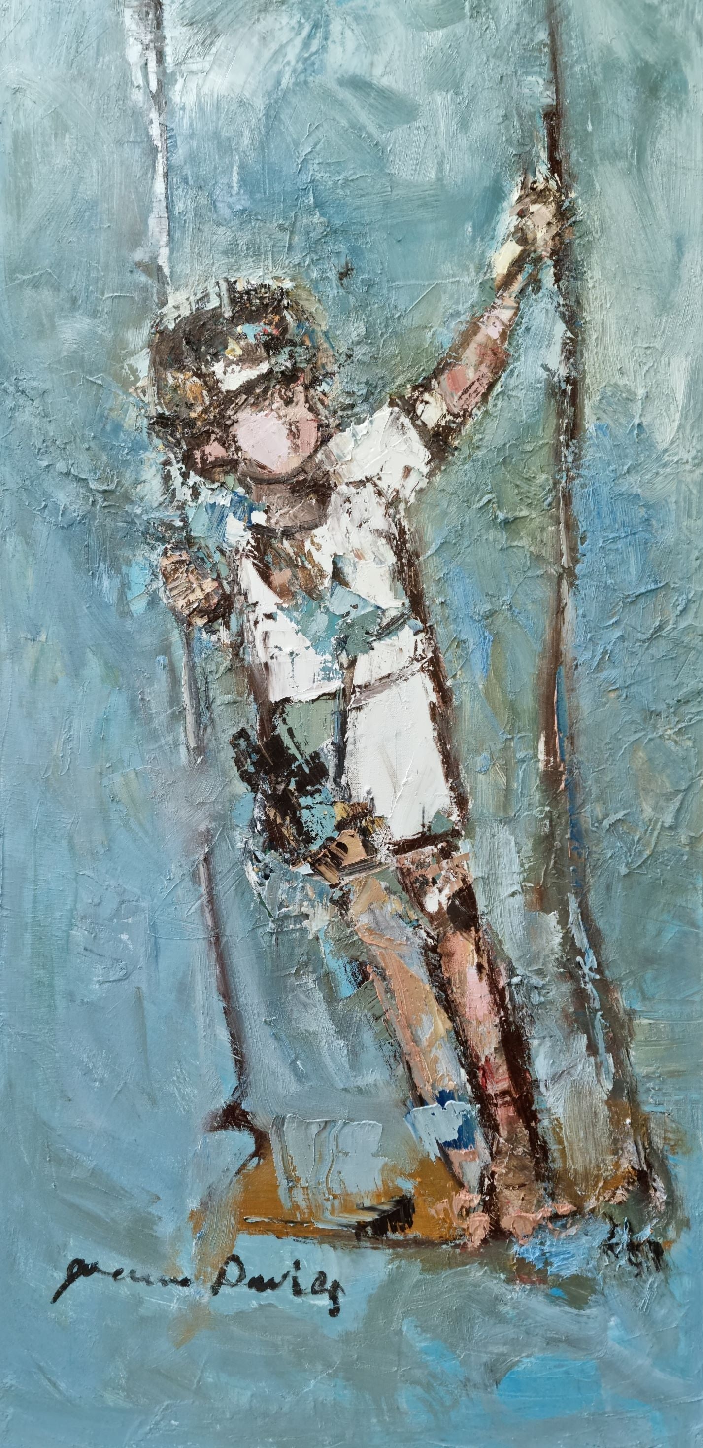 Boy on a swing
